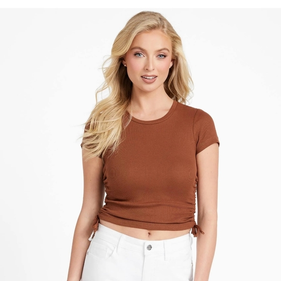 2 For 35 Guess Kardy ruched top small - Picture 2 of 3